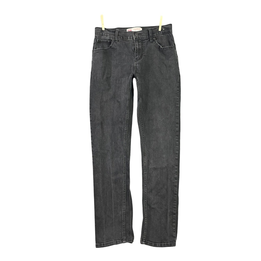 Levi's 511 Slim Jeans Women 28X28 Black Performance Denim Faded Casual Pants